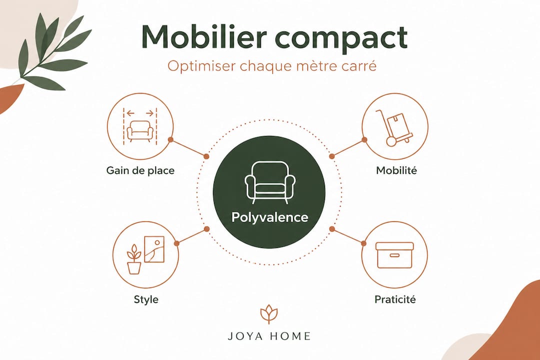Présentation visuelle des principaux atouts du mobilier compact, classés par ordre d'importance