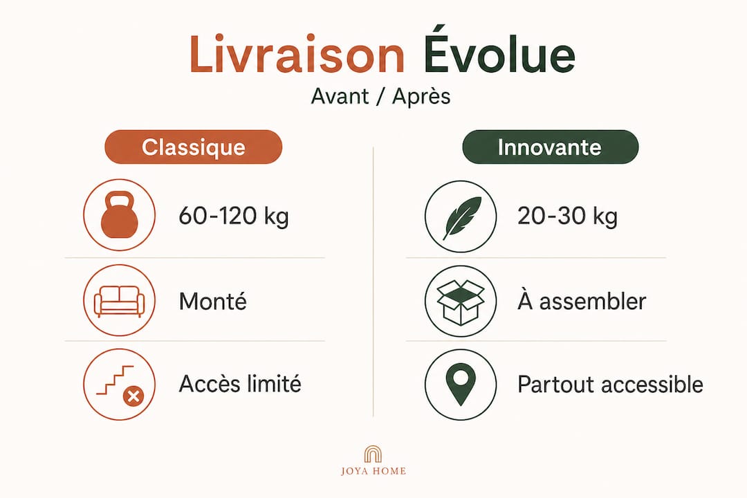 Infographie : livraison de meubles, traditionnelle ou nouvelle génération ?