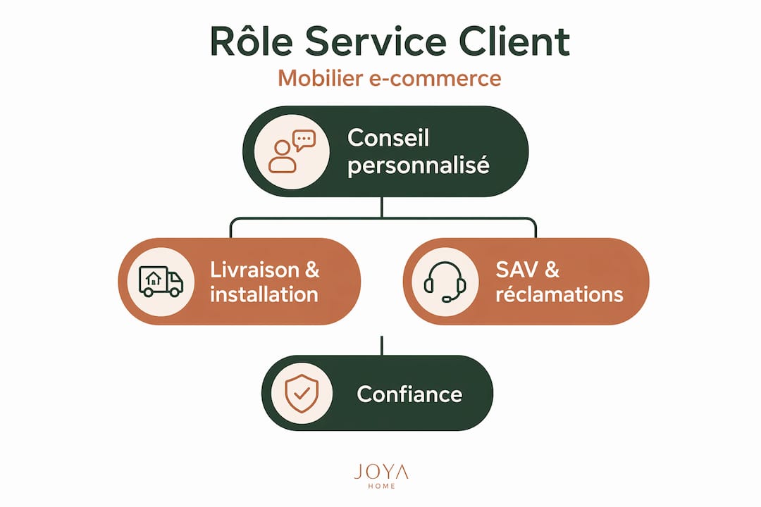 Organisation du service client dans le secteur du mobilier en ligne