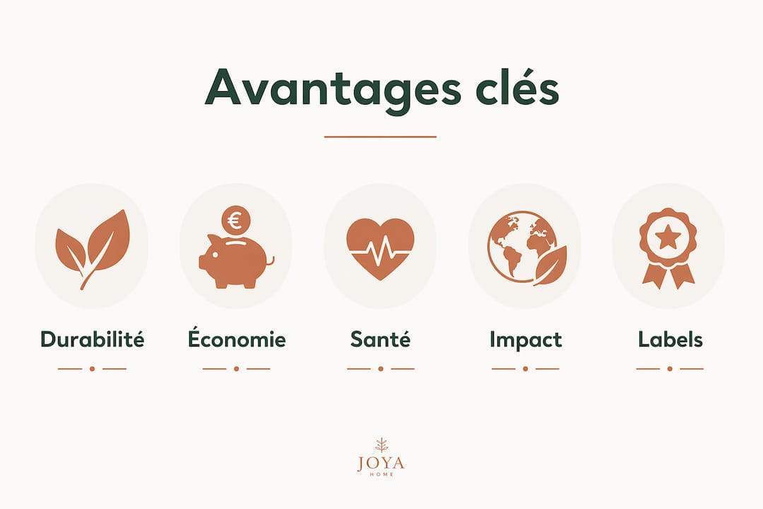 Découvrez en un coup d’œil les atouts du mobilier éco-responsable grâce à notre infographie dédiée.