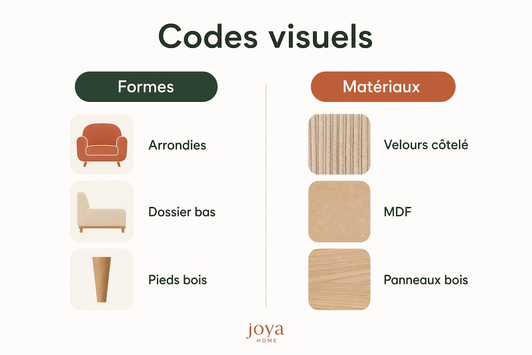 Panorama visuel des styles et matériaux emblématiques du canapé rétro