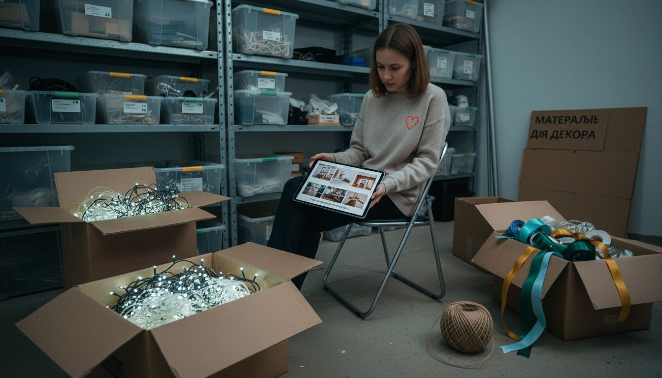 Disainer vaatab tahvelarvutil sisekujundusvariante.