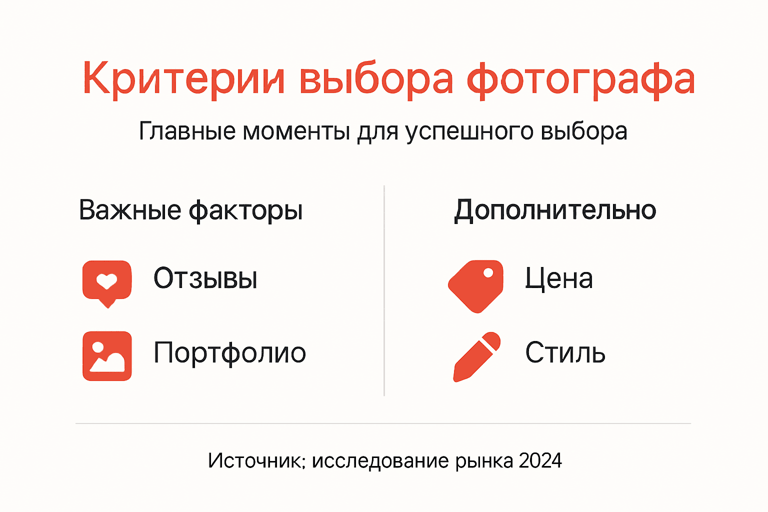 Infograafik: Mida otsida fotograafi valimisel