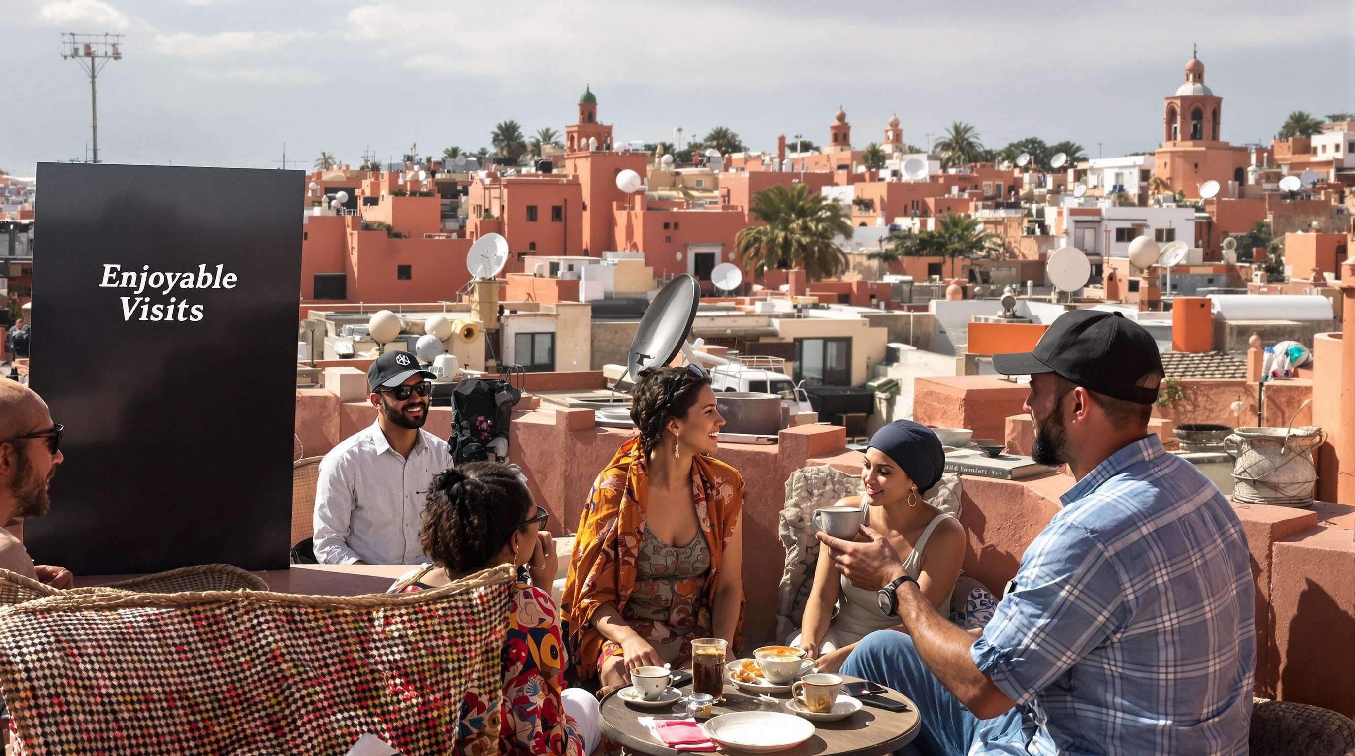 Marrakech Medina rooftop view