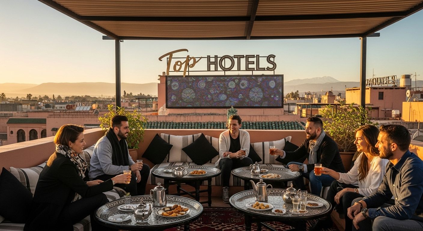 Morocco luxury rooftop hotel