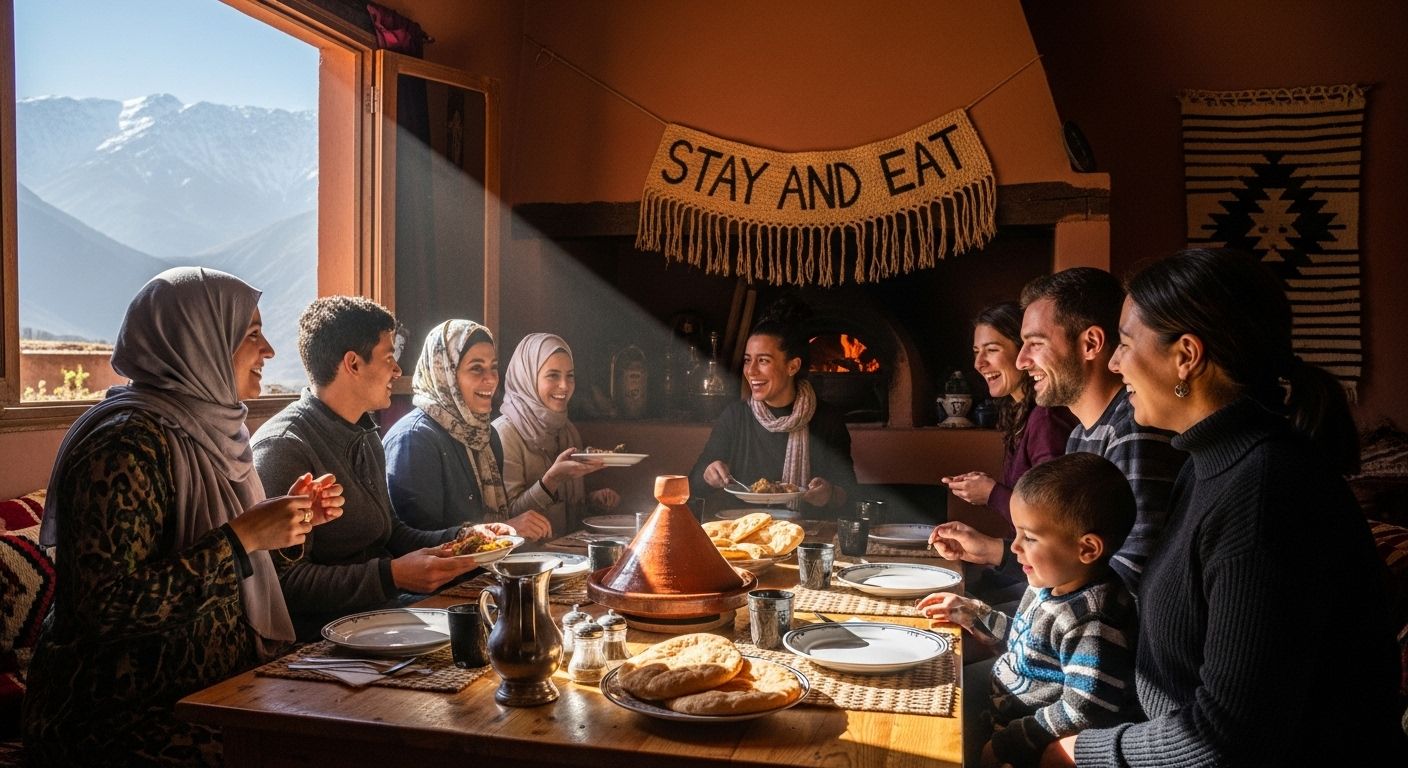 imlil berber guesthouse dining
