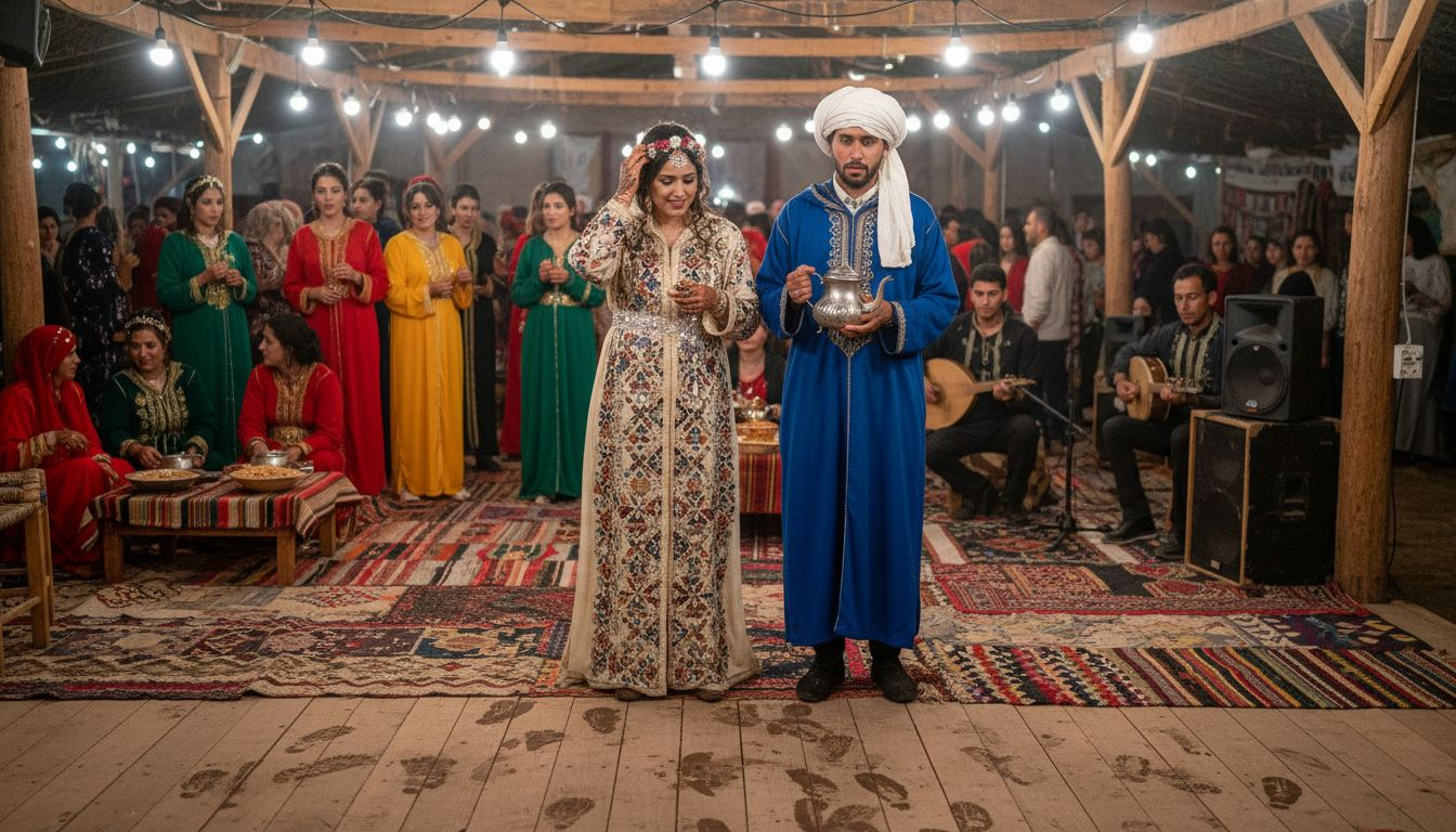 Berber couple at Imilchil festival ceremony