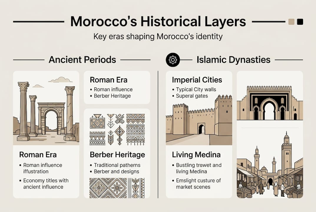Infographic showing Morocco's historical eras
