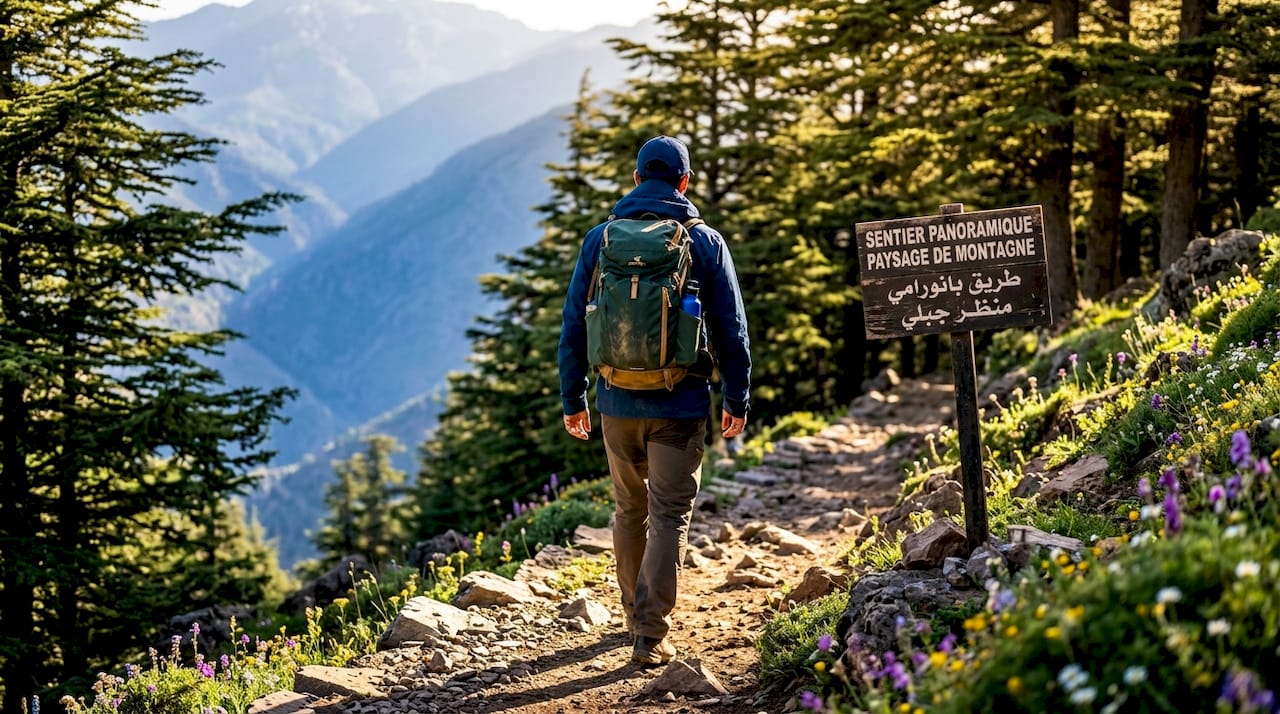 Morocco Atlas trekking: your guide to authentic mountain adventure 1 Trekker on scenic Atlas mountain trail