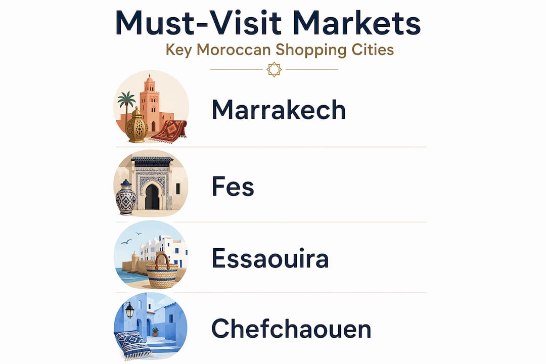 Infographic Morocco market cities vertical flow