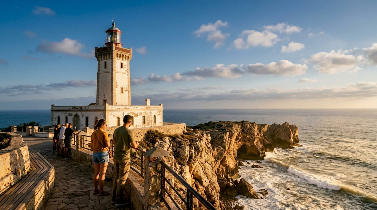 Cap Spartel lighthouse overlooking ocean