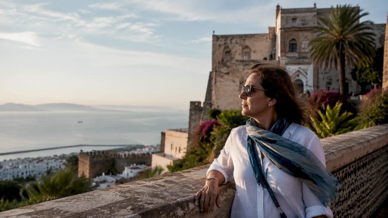 Tangier Tours: Best Experiences for Every Traveler 2 Tourist viewing Strait of Gibraltar from Kasbah