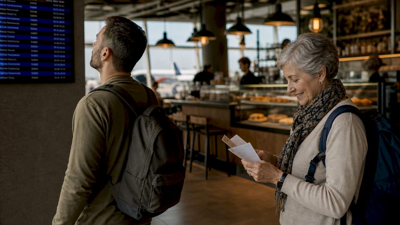 Morocco Trips for UK Travellers: Routes, Travel Tips & Private Tours 1 Travelers at UK regional airport checking flights