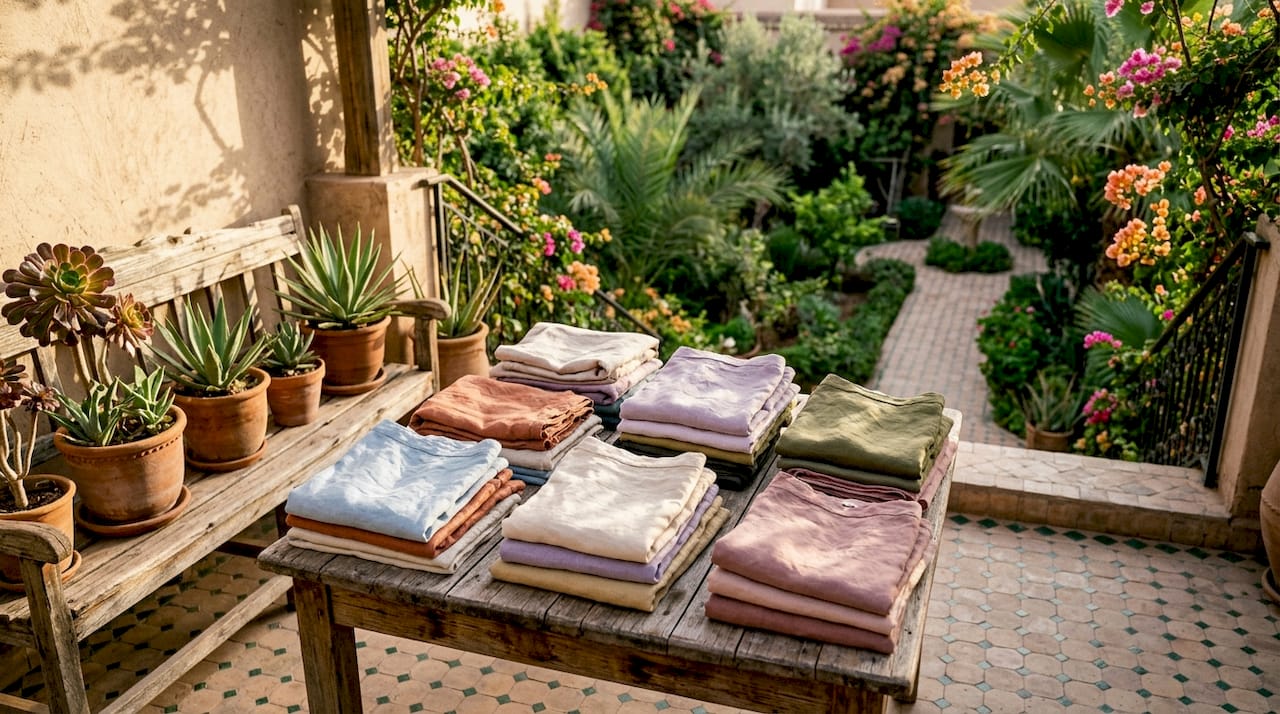 Linen and cotton fabrics for Moroccan climate