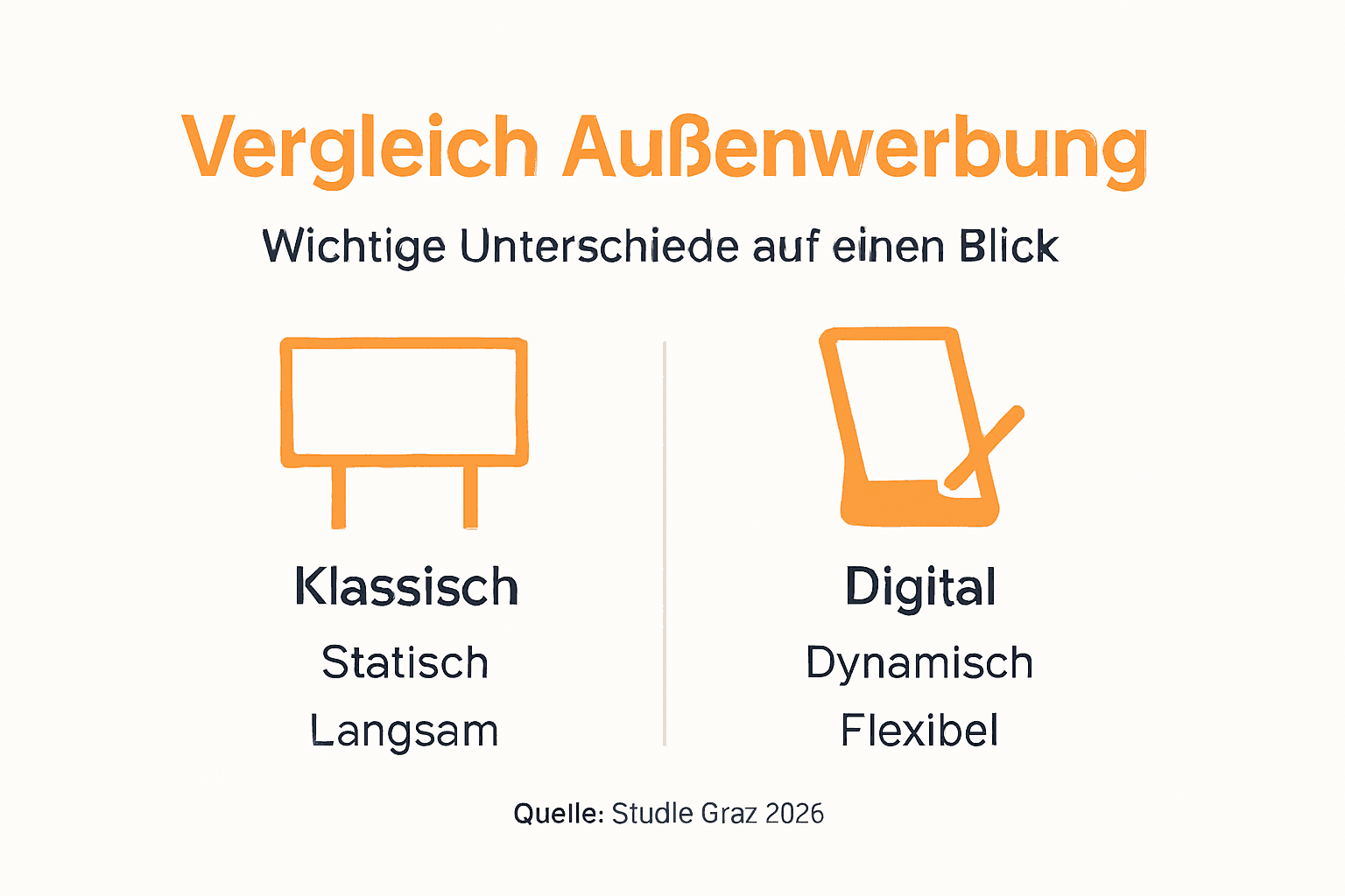 Infografik: Klassische Werbung vs. Online-Werbung – Ein Direktvergleich