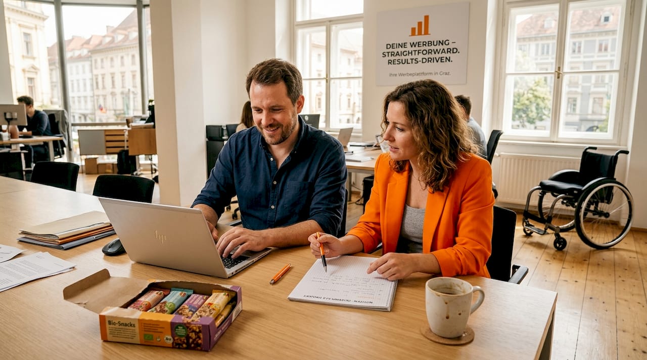 Im Büro arbeiten zwei qualifizierte Mitarbeiter als Team zusammen.