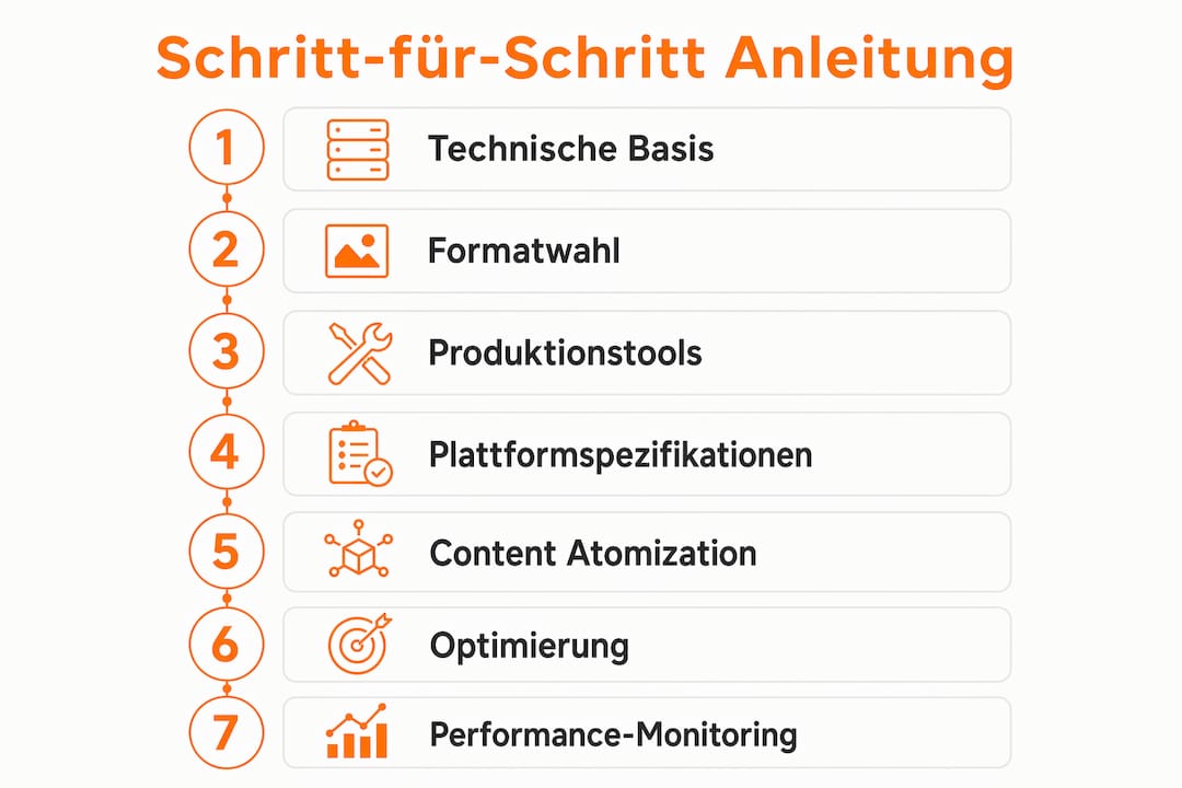 Schritt-für-Schritt-Anleitung: So optimieren Sie Ihre Bilder und Videos – anschaulich erklärt in einer Infografik