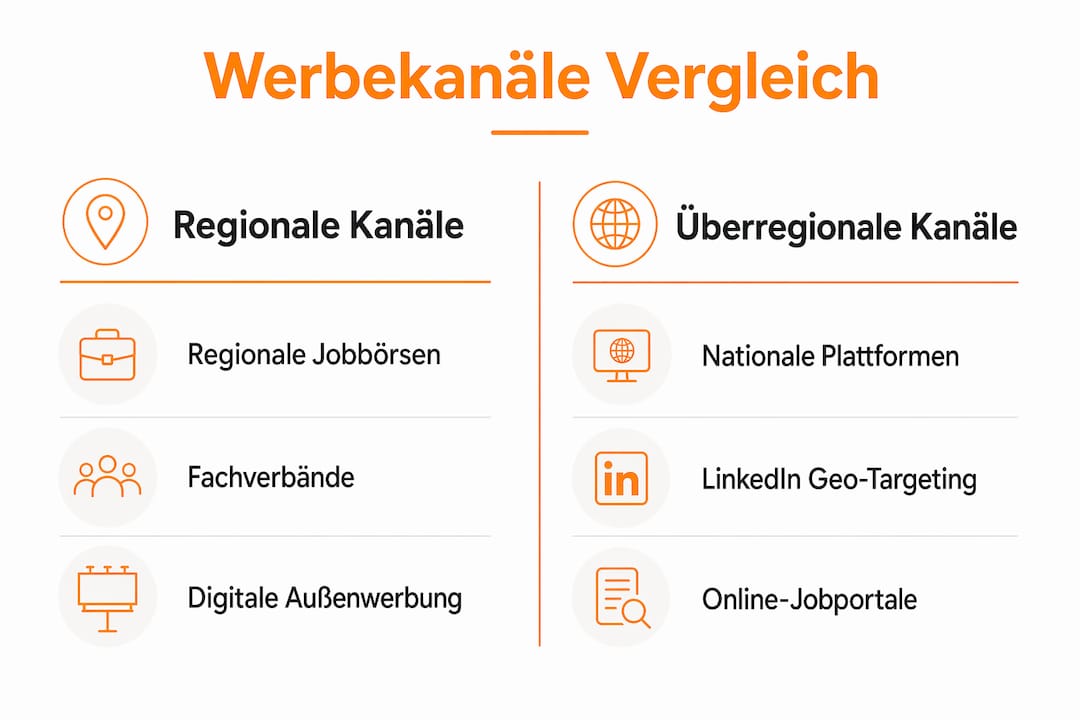Grafik zum Vergleich regionaler und überregionaler Werbemaßnahmen