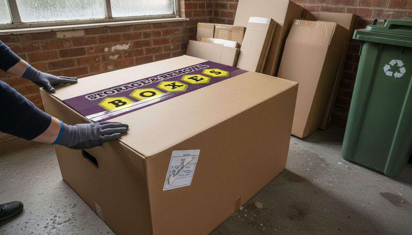 Hands folding wardrobe box for recycling