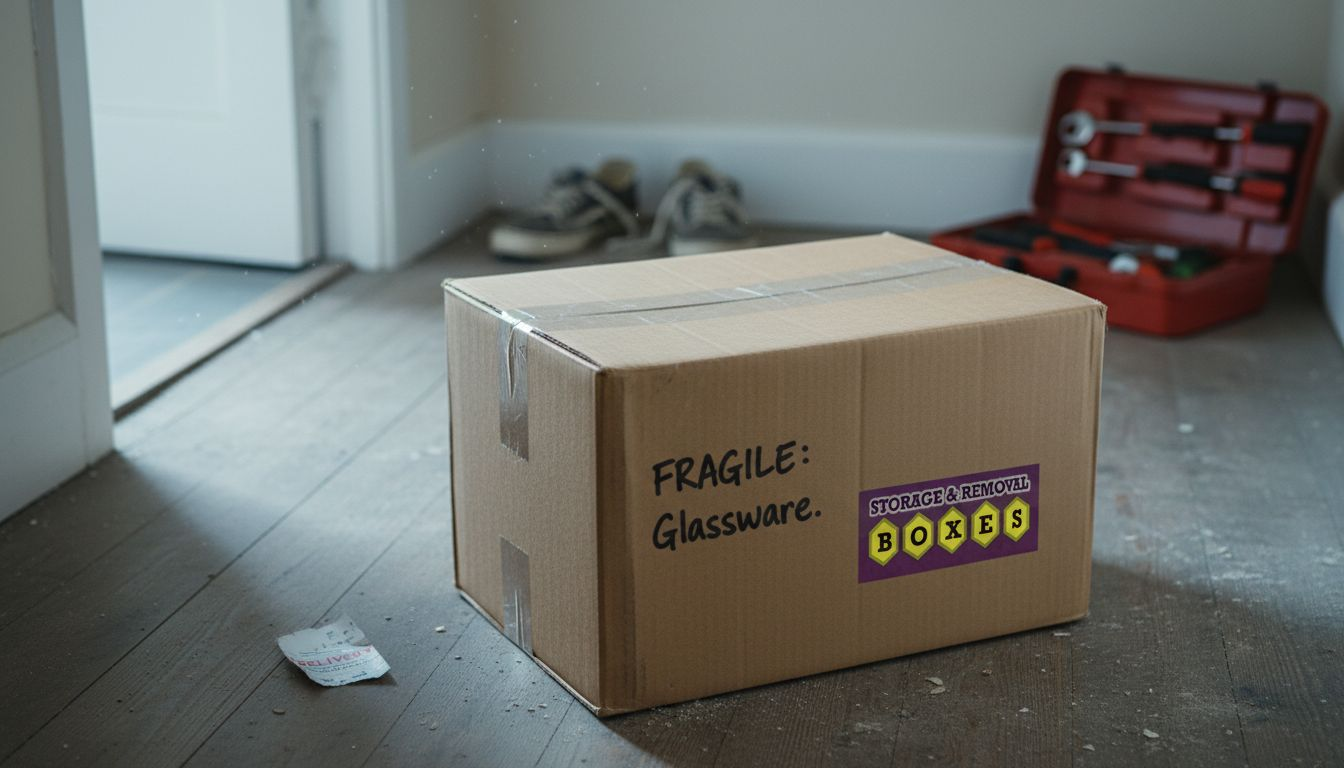 Close-up of reinforced double-walled removal box