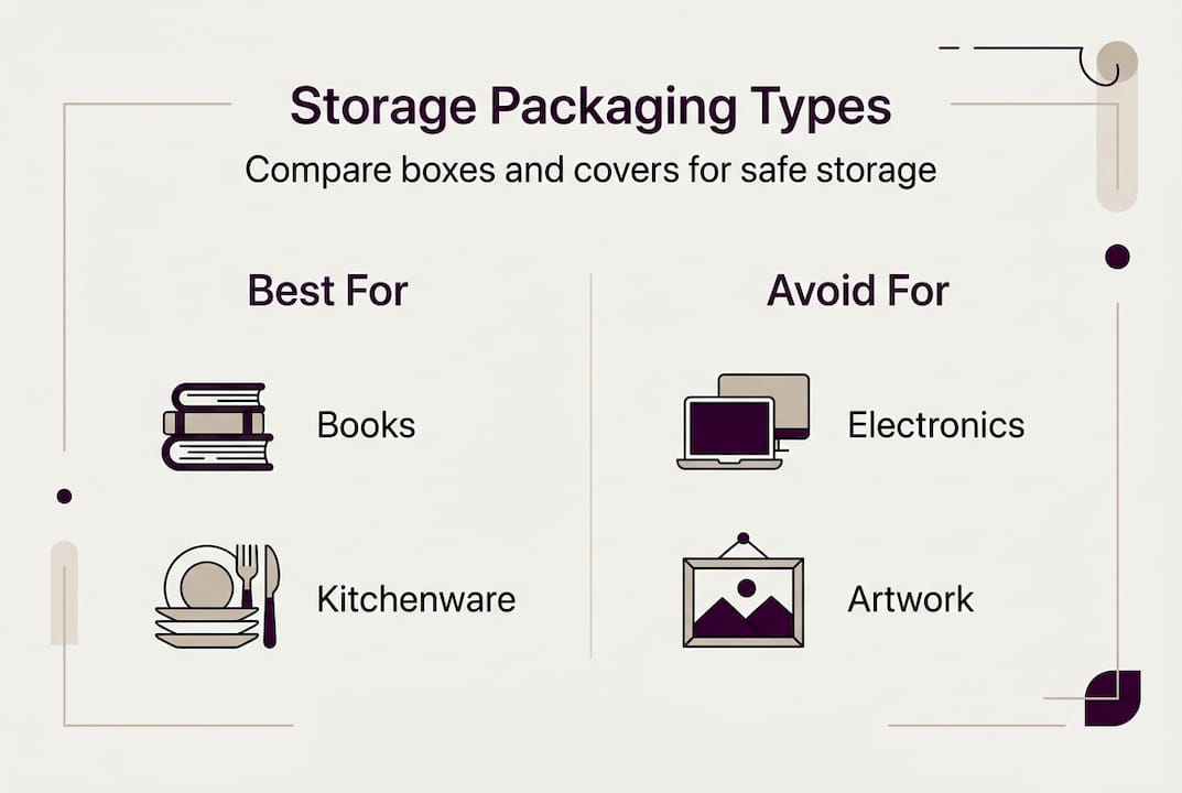 Infographic compares self storage packaging types