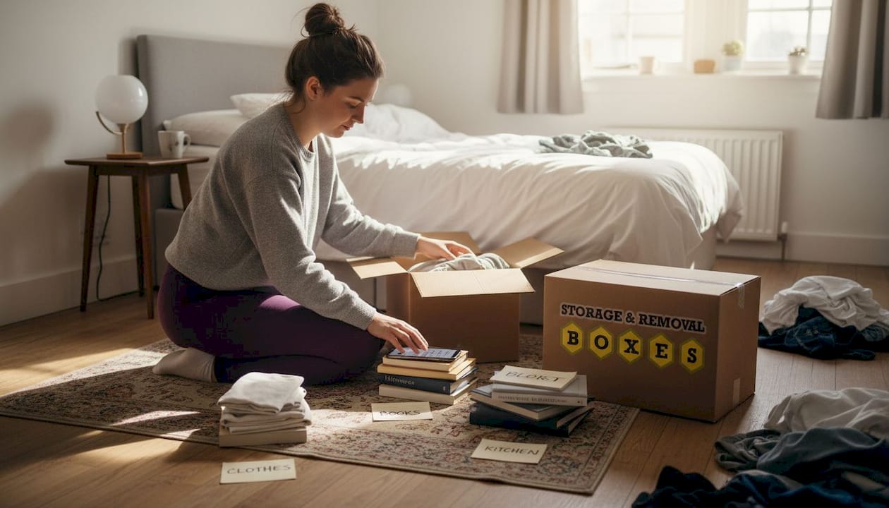 Sorting belongings for organized packing