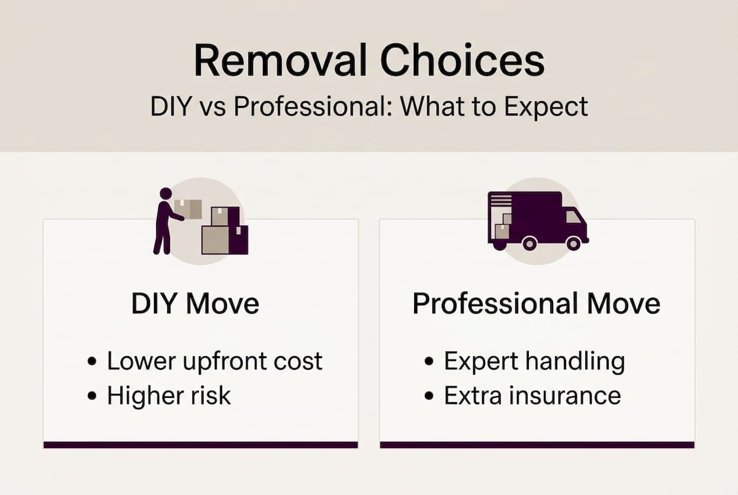 Infographic comparing removal company options