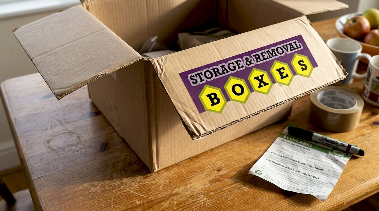 Double-wall cardboard box detailed scene