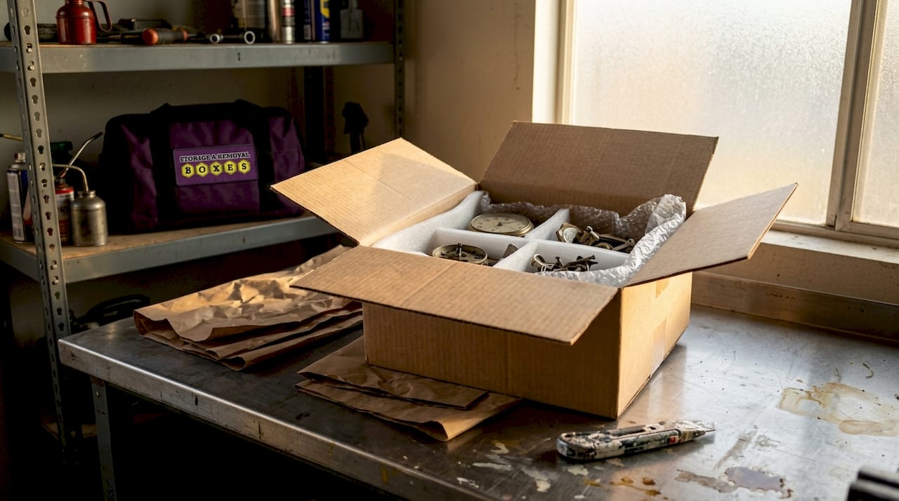 Double-wall corrugated box with foam cushioning