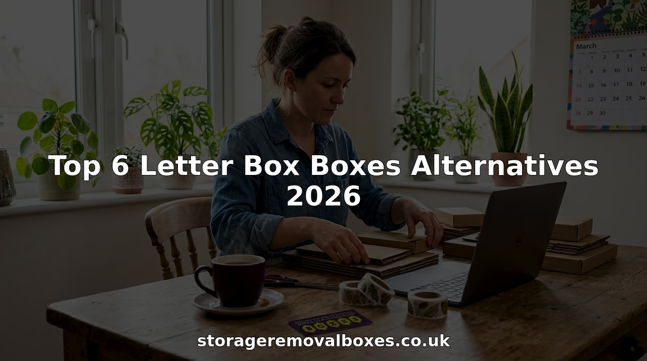 Small business owner sorting packaging boxes at desk