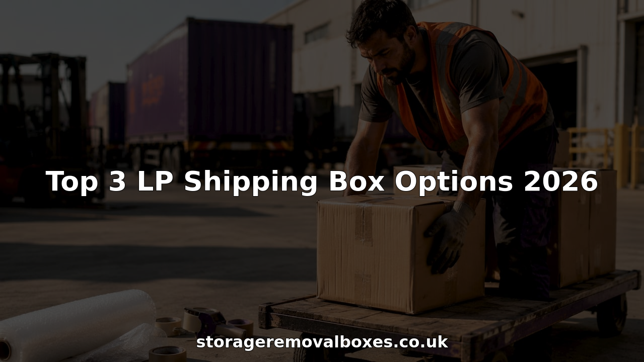 Warehouse worker packing LP shipping boxes
