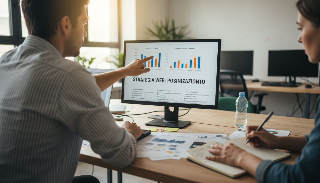 Il team si confronta sulle strategie digitali e sugli obiettivi di vendita.