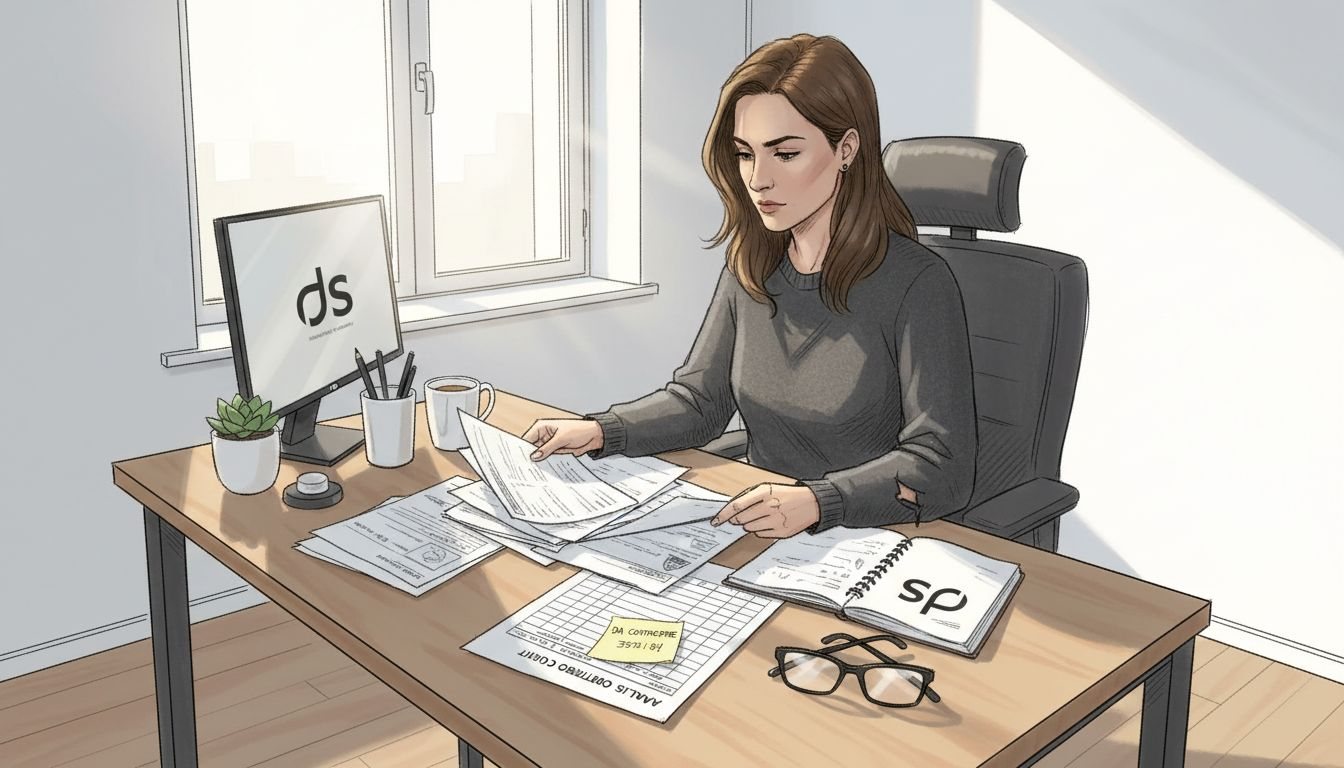 Professionista concentrato che analizza i profili dei clienti ideali