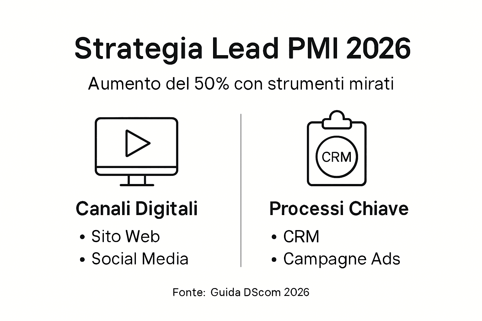 Infografica: come le PMI possono sfruttare gli strumenti digitali per generare nuovi contatti