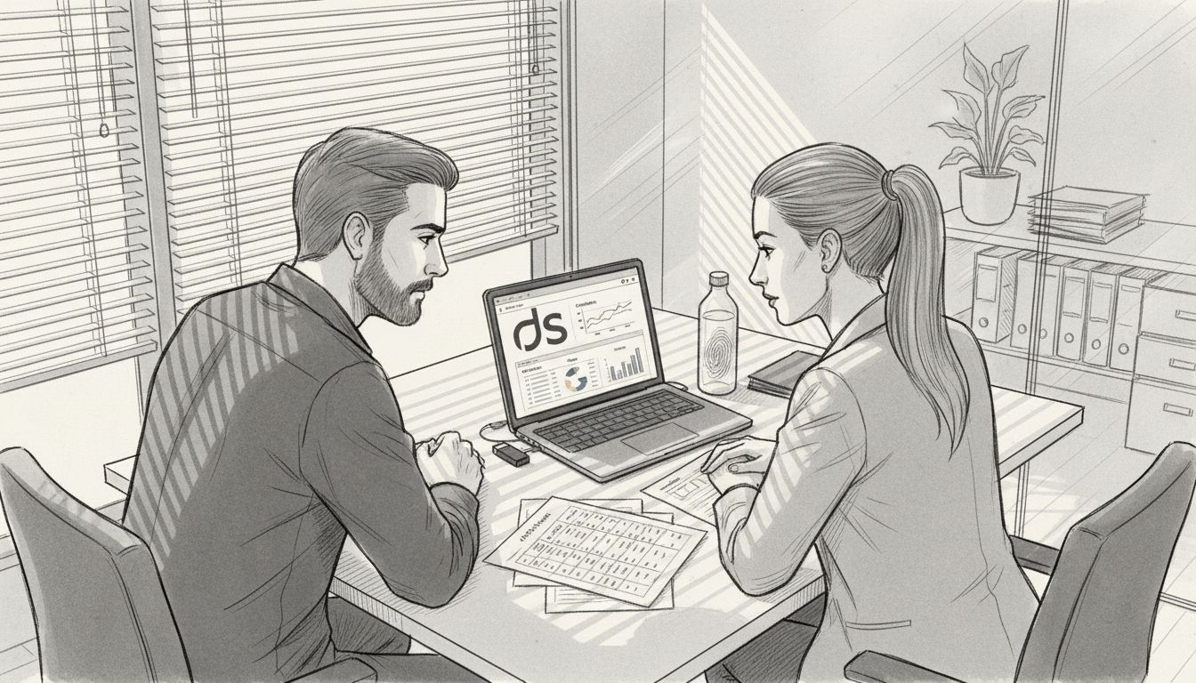 Colleghi che esaminano insieme i risultati delle campagne di marketing