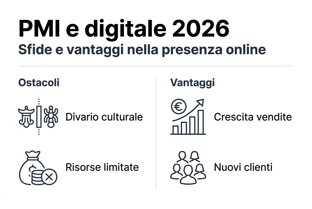 Infografica: la presenza online delle PMI tra sfide e opportunità