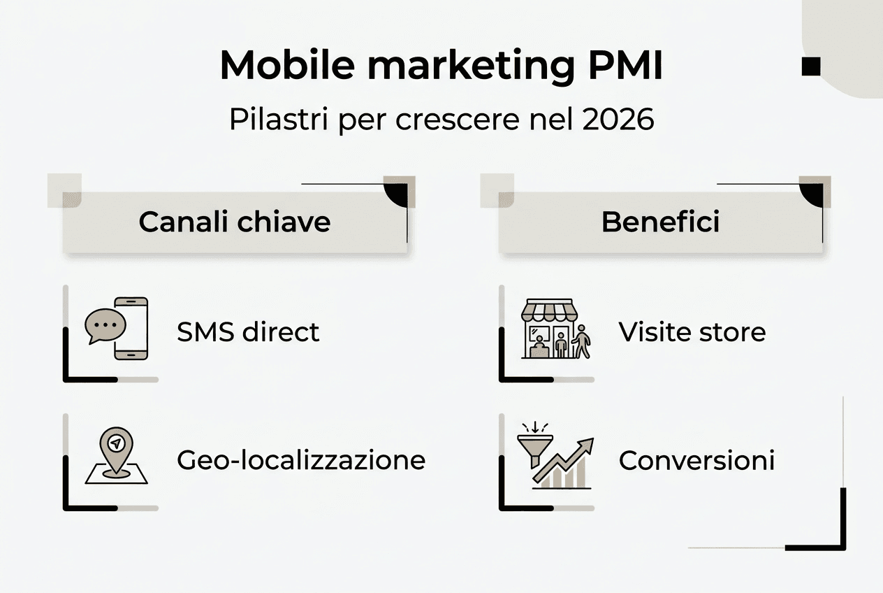 Infografica: i pilastri fondamentali del mobile marketing per le piccole e medie imprese