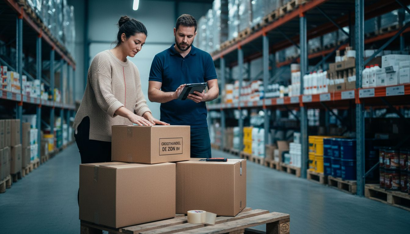 Het team loopt de levering na en vinkt alles op de checklist af.
