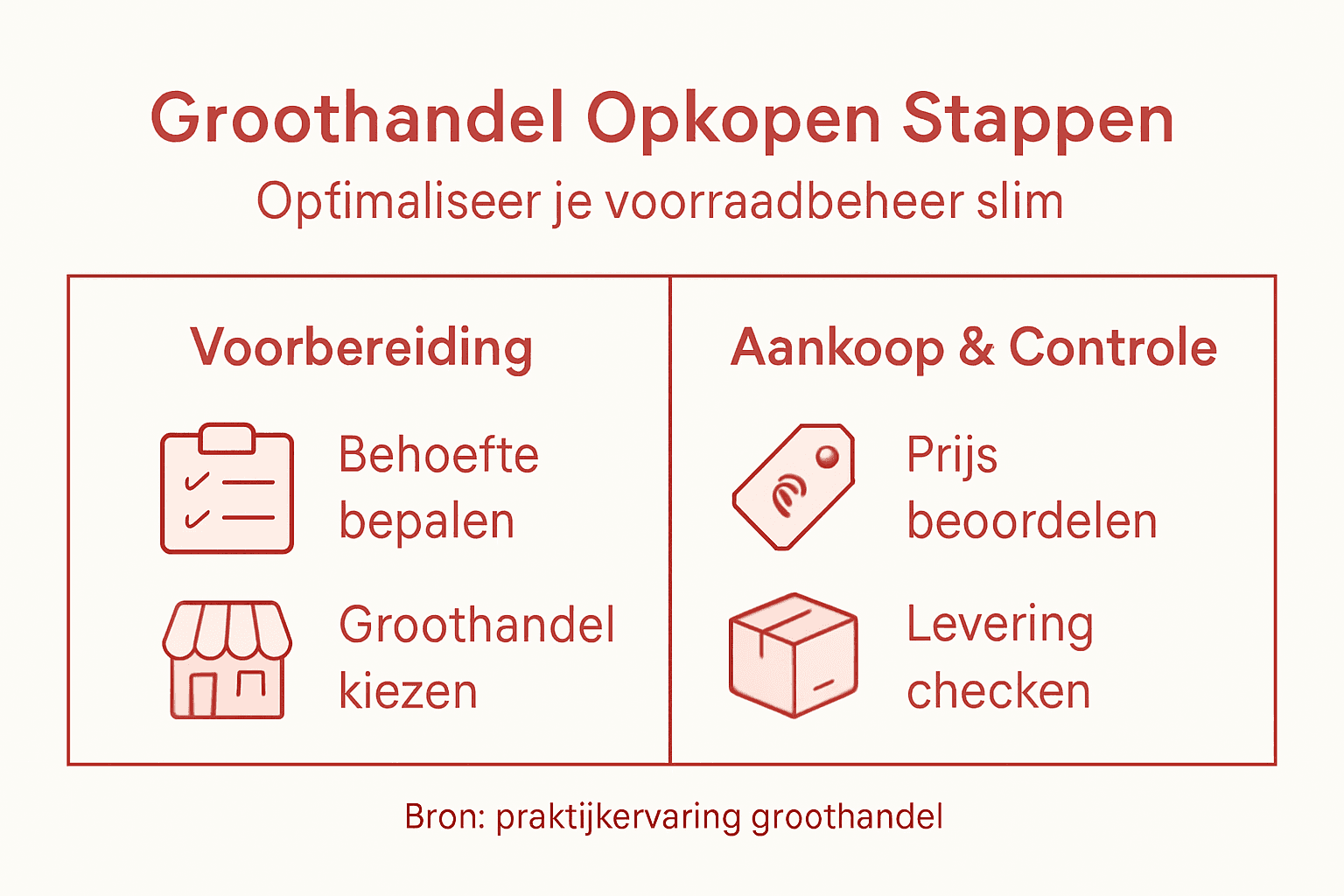 Infographic: stappenplan voor het overnemen van een groothandel