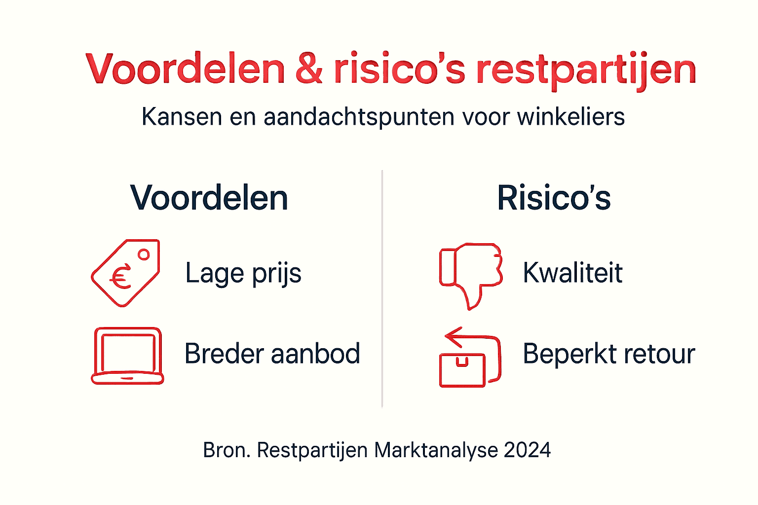 Overzicht: de plus- en minpunten van het kopen van restpartijen