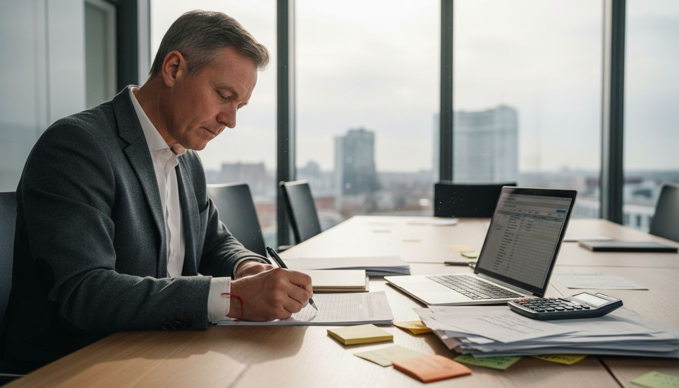 De manager loopt de beoordelingslijst voor de inventaris na en vult deze zorgvuldig in.