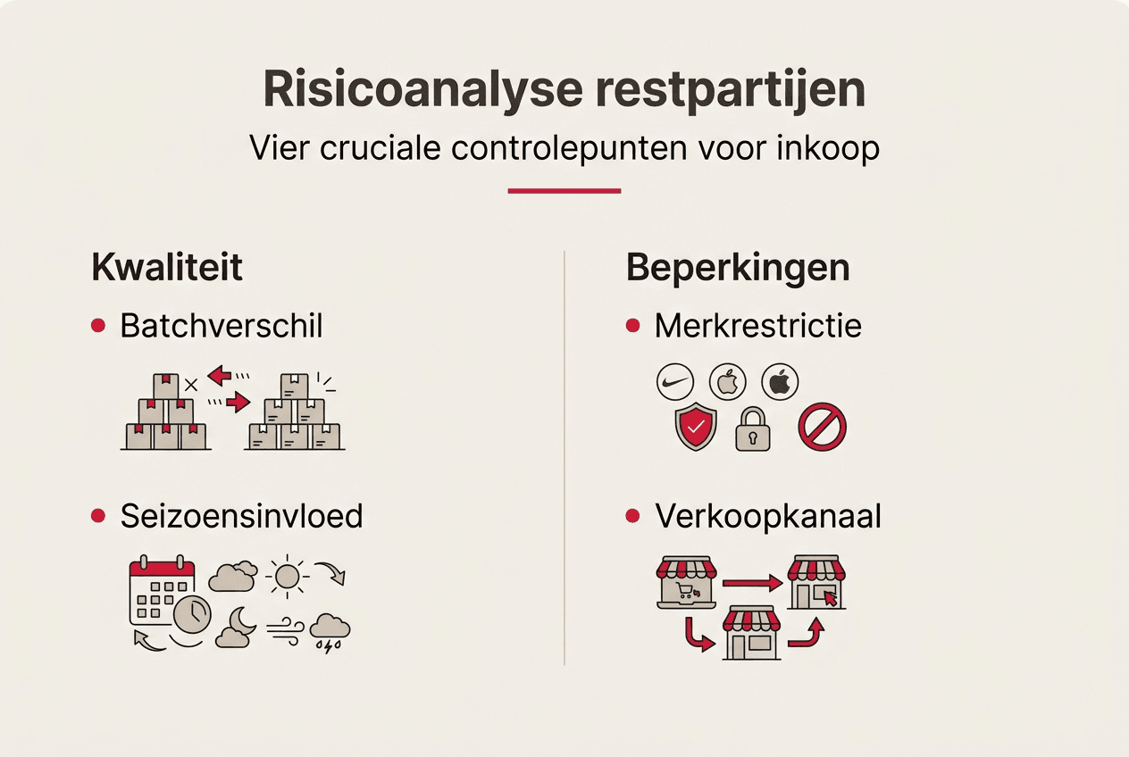 Overzicht: belangrijkste aandachtspunten bij risicoanalyse van restpartijen