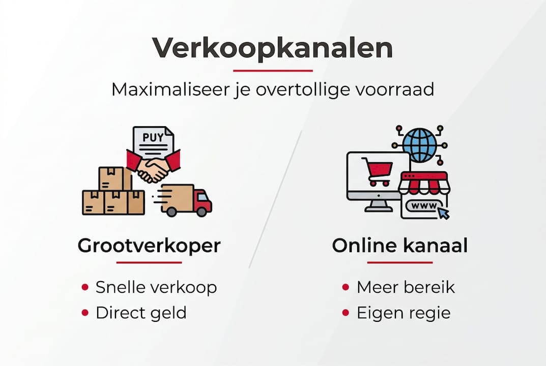 Overview of the main sales channels for inventory