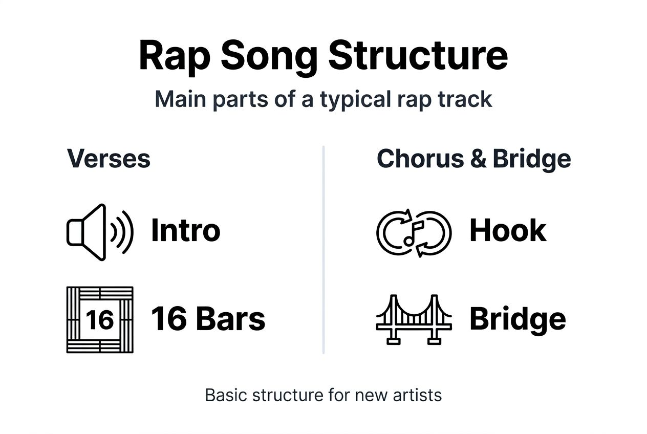 Infographic showing basic rap song structure