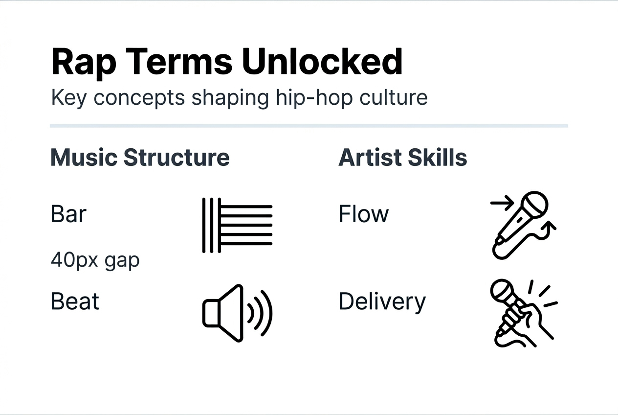 Infographic showing basic rap terminology