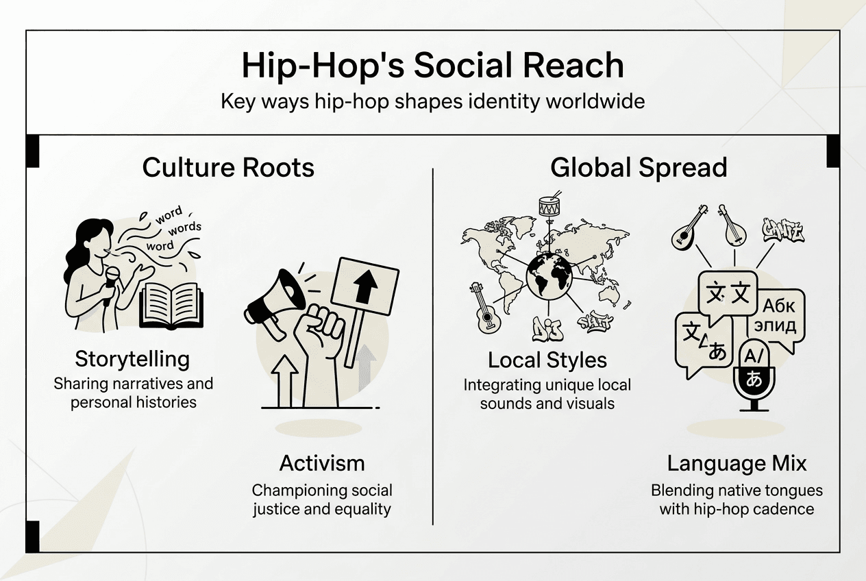 Infographic displays hip-hop’s cultural impact globally