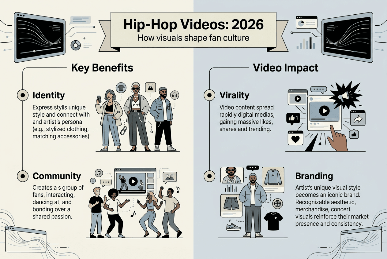 Infographic on hip-hop video fan impact