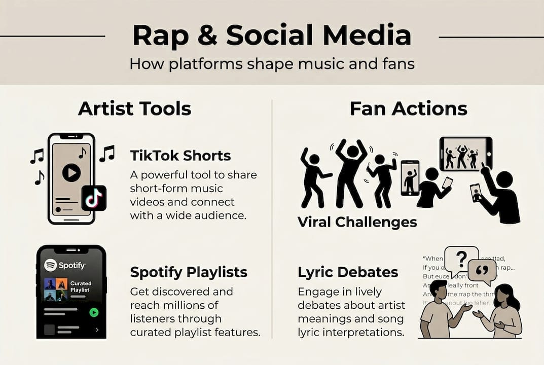 Infographic on social media’s effect in rap