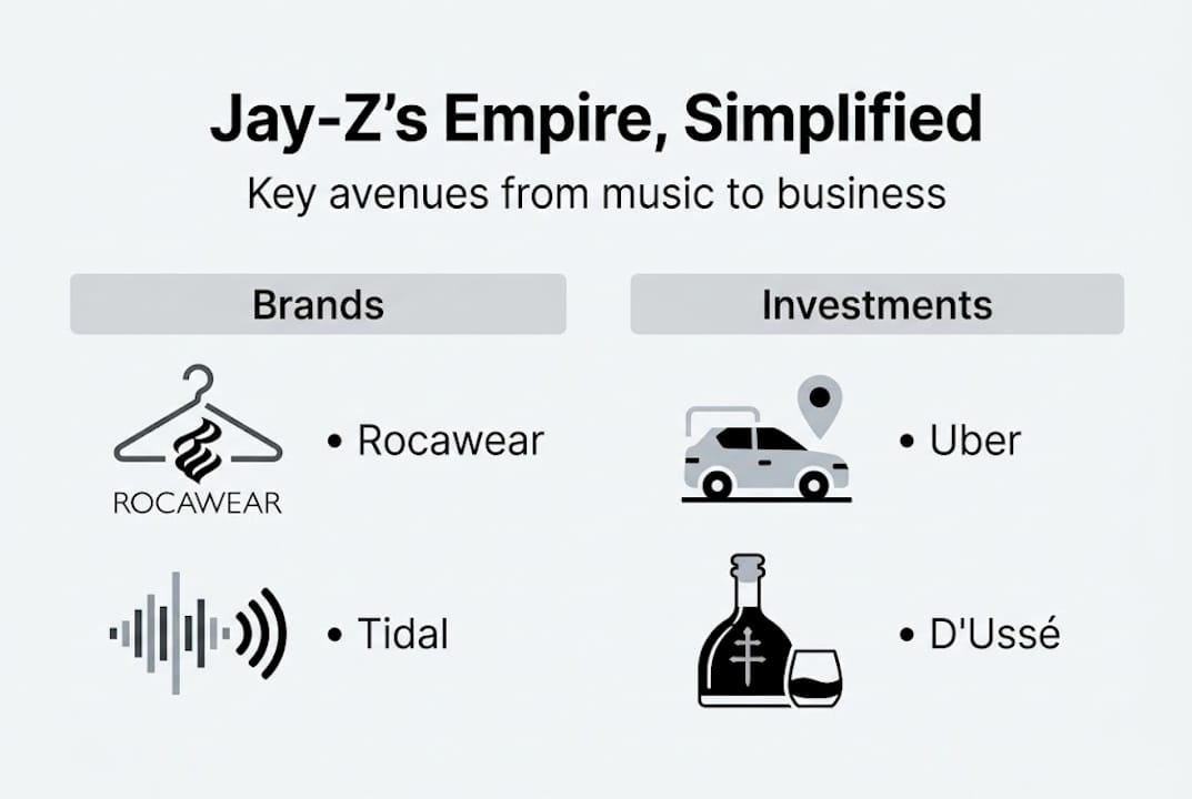 Infographic Jay-Z empire brands investments