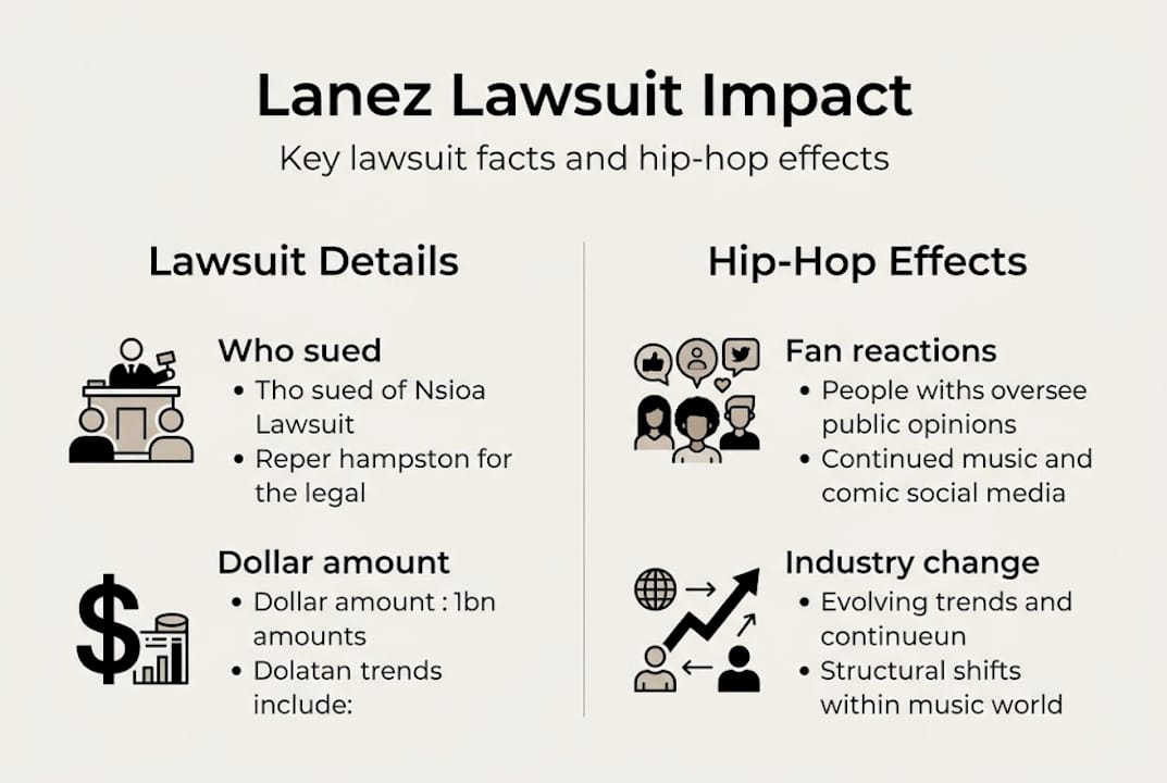 Infographic on Lanez lawsuit facts and effects